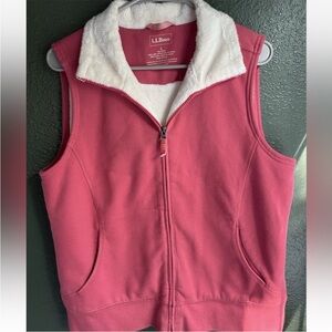L.L. Bean Pink Fleece Vest